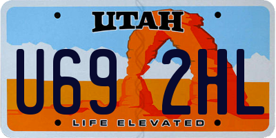 UT license plate U692HL