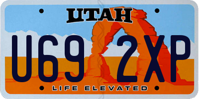 UT license plate U692XP