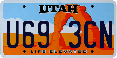 UT license plate U693CN