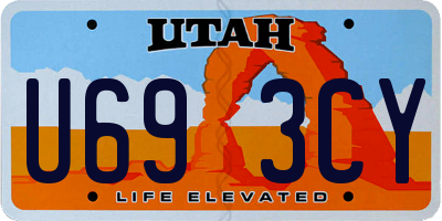 UT license plate U693CY