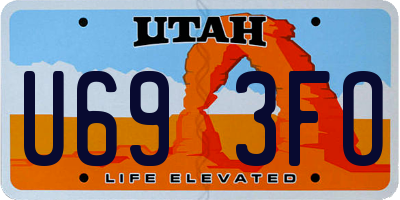 UT license plate U693FO