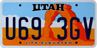 UT license plate U693GV