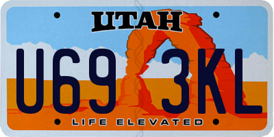 UT license plate U693KL