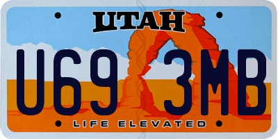 UT license plate U693MB
