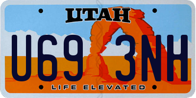 UT license plate U693NH