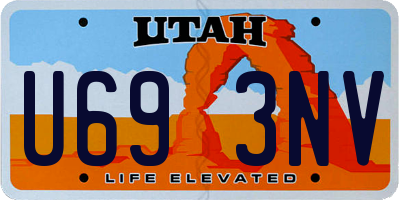 UT license plate U693NV