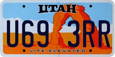 UT license plate U693RR