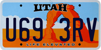 UT license plate U693RV