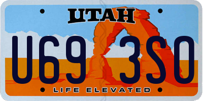 UT license plate U693SO