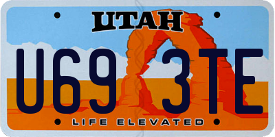 UT license plate U693TE