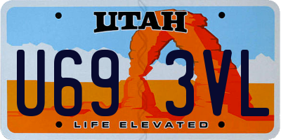 UT license plate U693VL