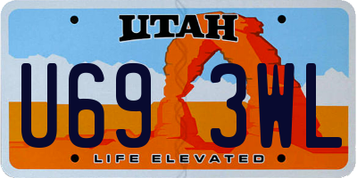 UT license plate U693WL