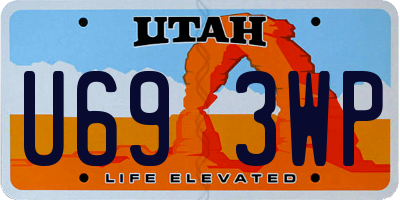 UT license plate U693WP