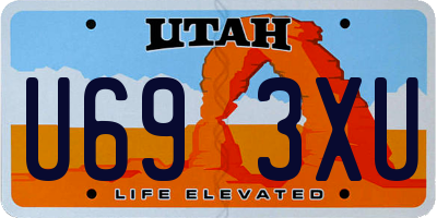 UT license plate U693XU