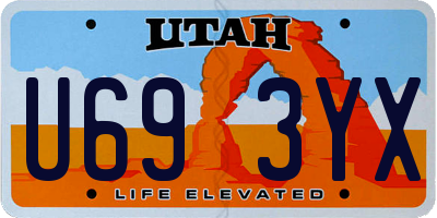 UT license plate U693YX