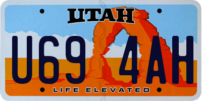UT license plate U694AH