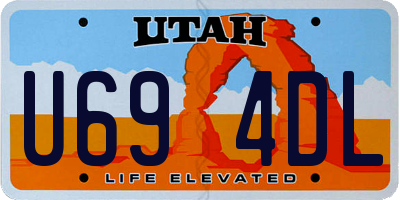 UT license plate U694DL