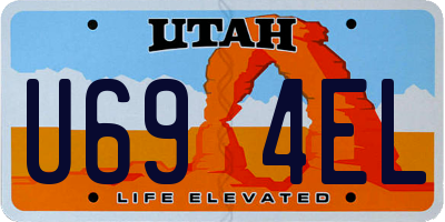 UT license plate U694EL