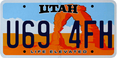 UT license plate U694FH