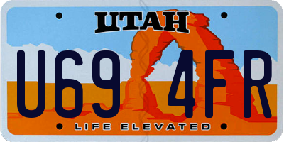 UT license plate U694FR