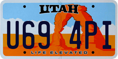 UT license plate U694PI