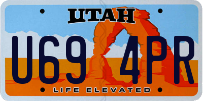 UT license plate U694PR