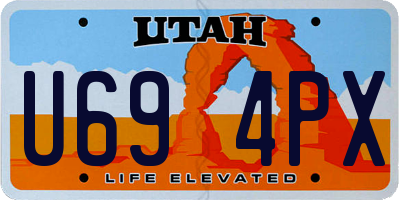 UT license plate U694PX