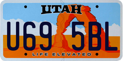 UT license plate U695BL