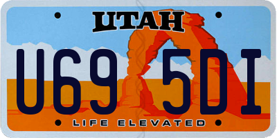 UT license plate U695DI