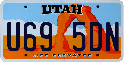 UT license plate U695DN
