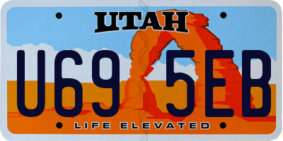UT license plate U695EB