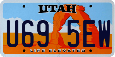 UT license plate U695EW