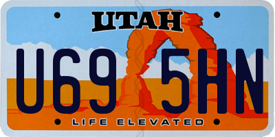 UT license plate U695HN