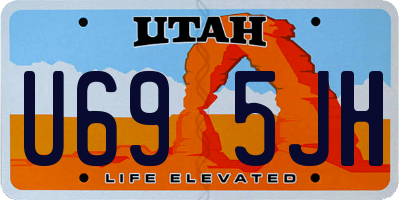 UT license plate U695JH