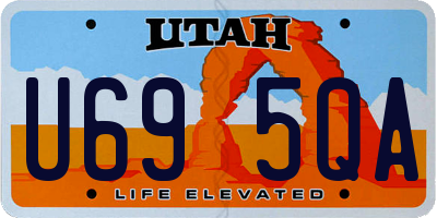 UT license plate U695QA