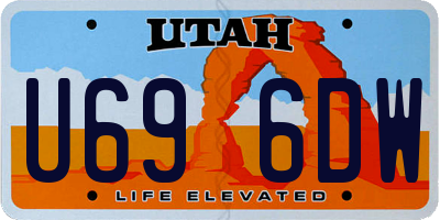 UT license plate U696DW