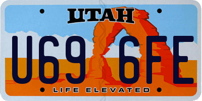 UT license plate U696FE