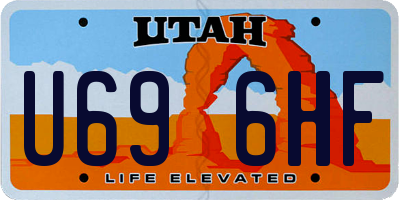 UT license plate U696HF