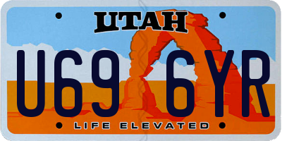 UT license plate U696YR