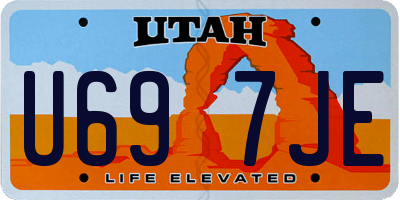UT license plate U697JE