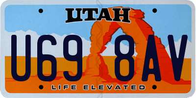 UT license plate U698AV