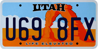 UT license plate U698FX