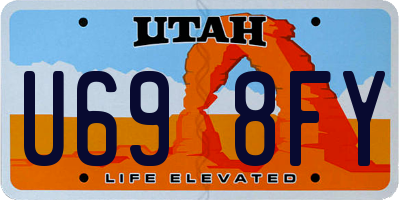 UT license plate U698FY