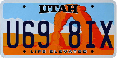 UT license plate U698IX
