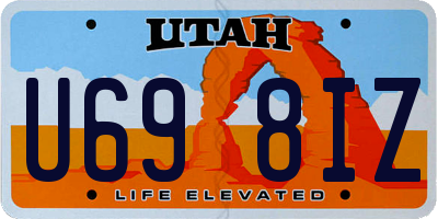 UT license plate U698IZ