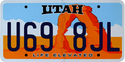 UT license plate U698JL