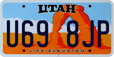 UT license plate U698JP