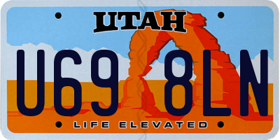 UT license plate U698LN