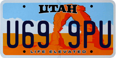 UT license plate U699PU