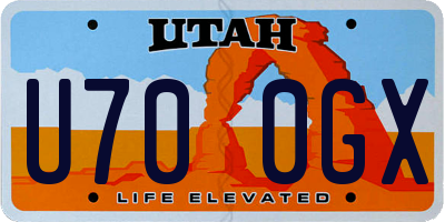 UT license plate U700GX